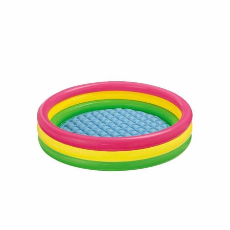Area Acuatica Arcoiris Inflable Infantil 114 x 25 cm para Diversion Diaria Y+Papel Regalo