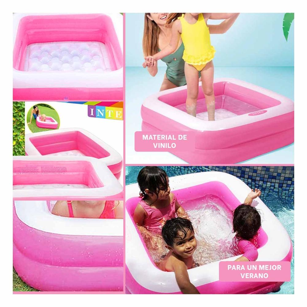 Piscineta Acolchada 85x85x23cm Rosadodo para Diversion de Ninos Y+Post It