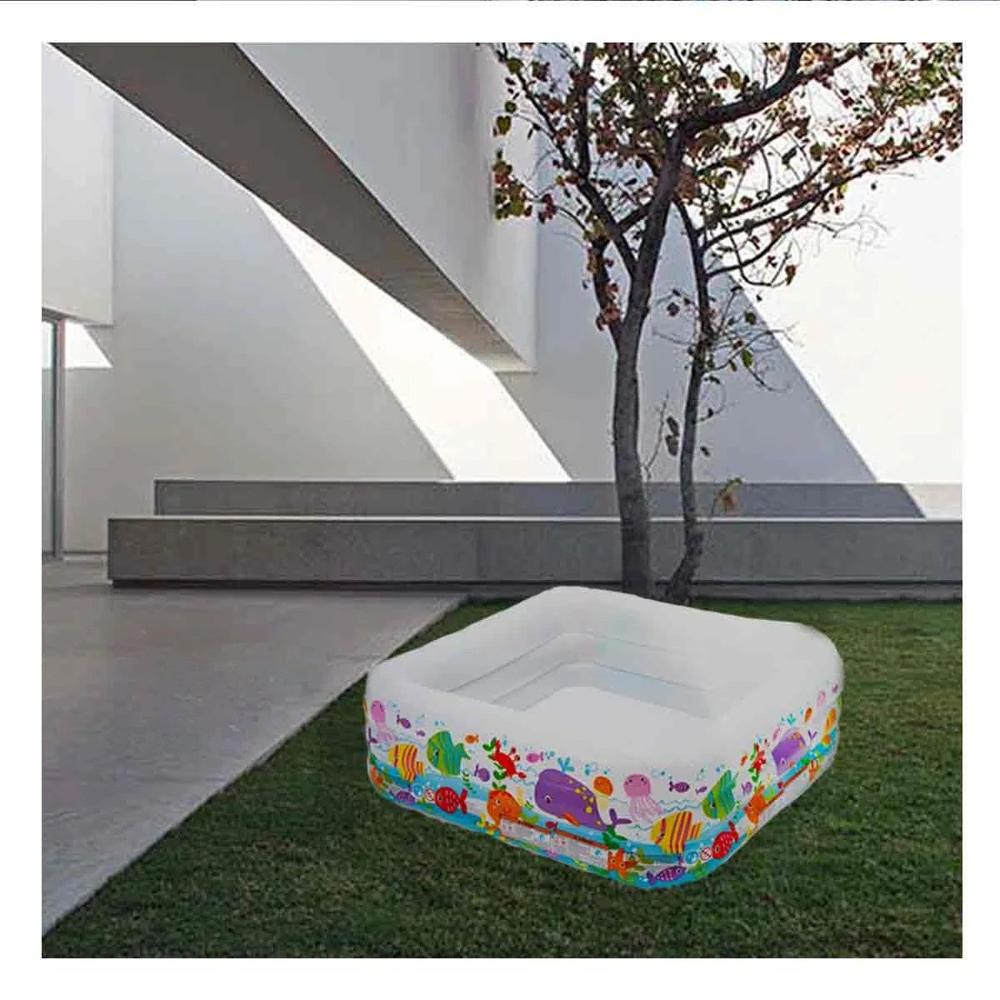 Alberca Cuadrada Infantil 159 x 159 x 50 cm para Jardin y Diversion Familiar