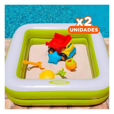 Pack2 Chapoteadero Cuadrado Acolchado 85x85x23cm Verde para Hogar Y+Regalo Sticker