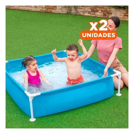 Pack2 Zona de Agua Desmontable Infantil 1,22 x 1,22 x 30 cm para Diversion Y+Regalo Sticker
