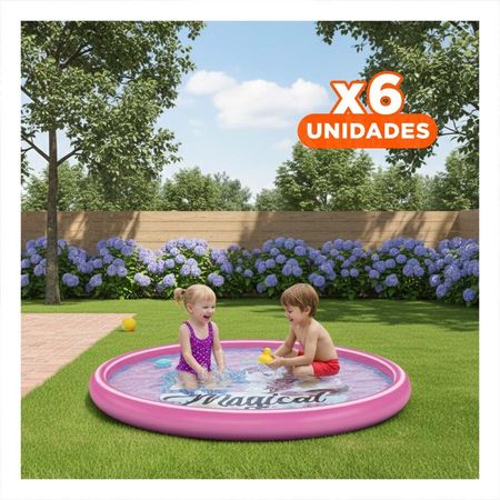 Pack6 Espacio Acuatico Recreativo para Ninos 170x170 cm Exterior