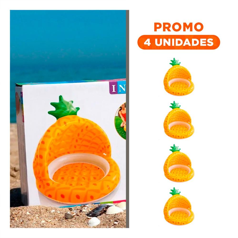 Pack4 Pileta Bebe Pina 1,02 X 94 Cm Inflable para Juegos Refrescantes en Casa Y+Regalo Sticker