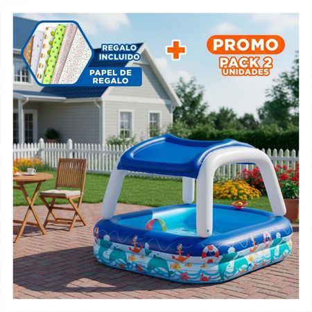 Pack2 Zona Acuatica Estilo Marino para Hogar y Jardin con Diversion en Familia Y+Papel Regalo