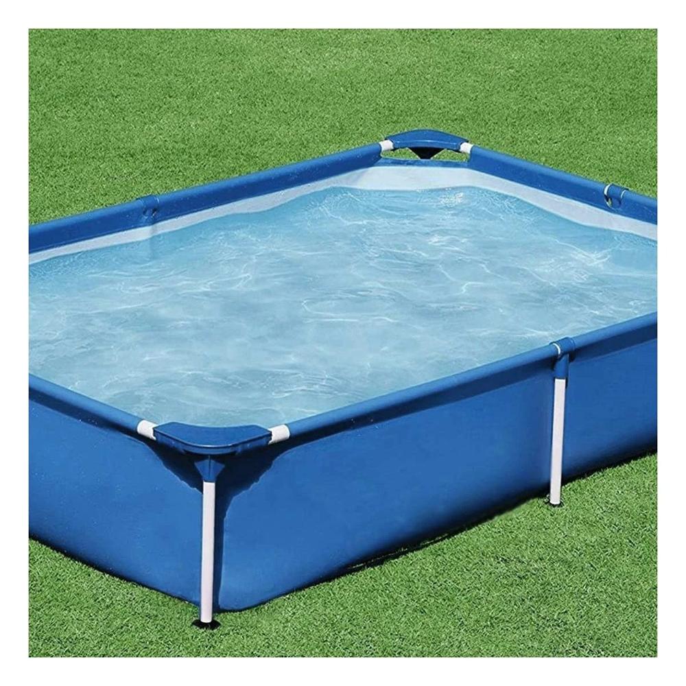 Piscina con Marco de Metal 221 x 150 x 43cm para Verano en Jardin Y+Ligas Regalo