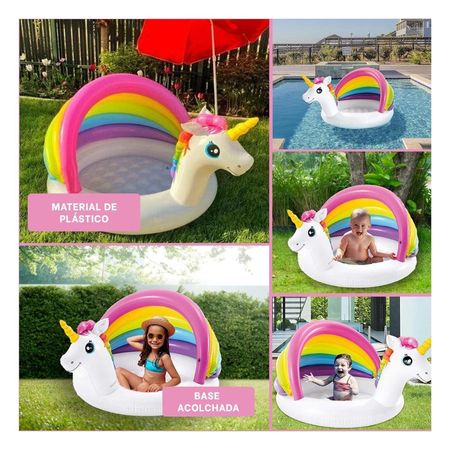 Piscina Bebe Unicornio 1,27 X 1,02 X 69 CM Inflable con Diseno Unicornio para Hogar Y+Post It