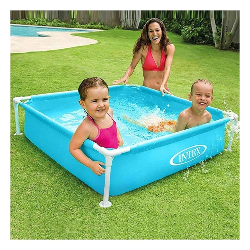 Piscina Desmontable Infantil 1,22 x 1,22 x 30 cm para Verano en Casa Y+Ligas Regalo