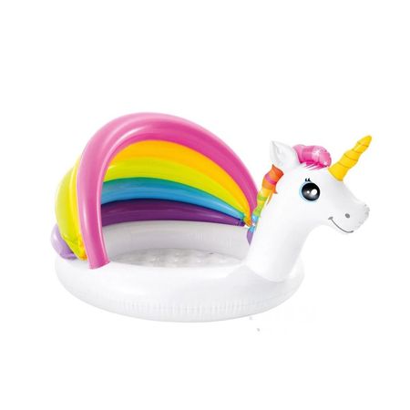 Piscina Bebe Unicornio 1,27 X 1,02 X 69 CM Inflable para Diversion Segura Y+Papel Regalo