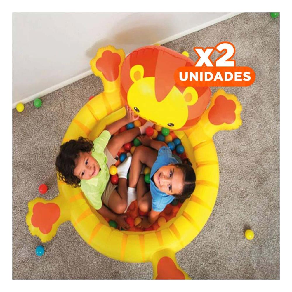 Pack2 Alberca Leon 111x98x61,5 CM Infantil para Diversion Familiar Y+Regalo Sticker