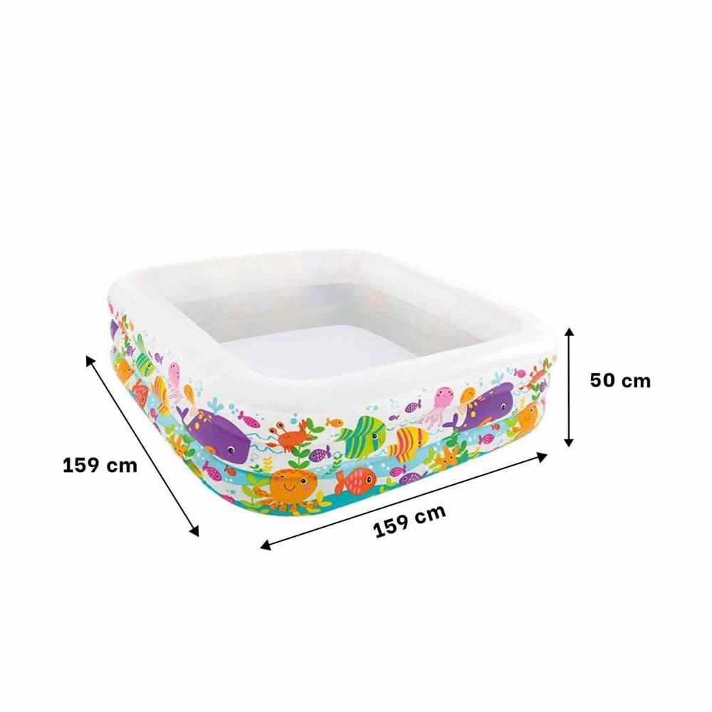 Centro Acuatico para Ninos 159 x 159 x 50 cm Uso Familiar en Exteriores Y+Ligas Regalo