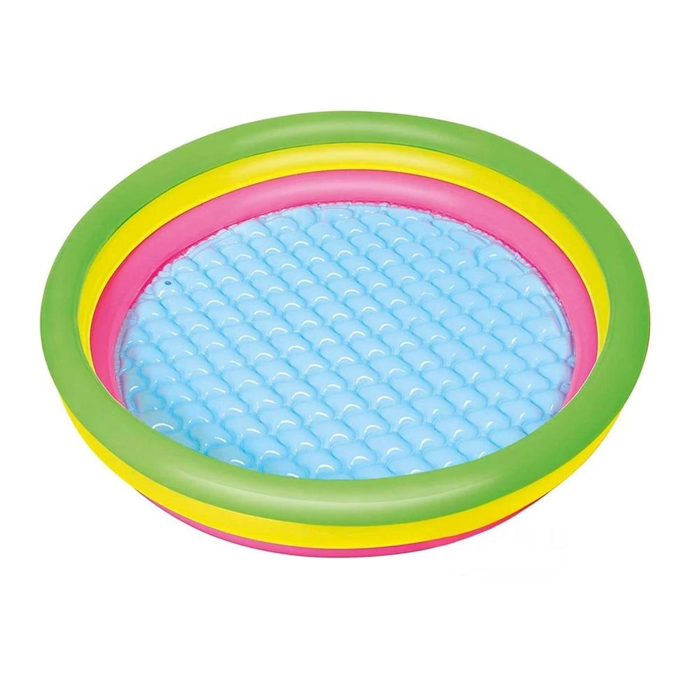 Alberca Infantil de Uso Familiar Arcoiris 1.52 x 30 cm para Patio en Casa Y+Papel Regalo