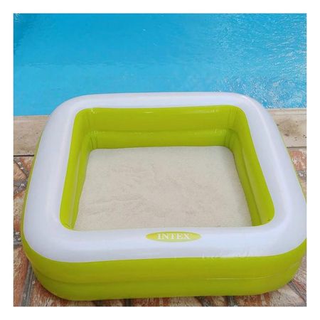 Alberca de Agua Acolchada 85x85x23cm Verde para Juegos de Ninos Y+Ligas Regalo