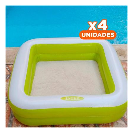 Pack4 Chapoteadero Infantil Acolchado 85x85x23cm Verde para Diversion