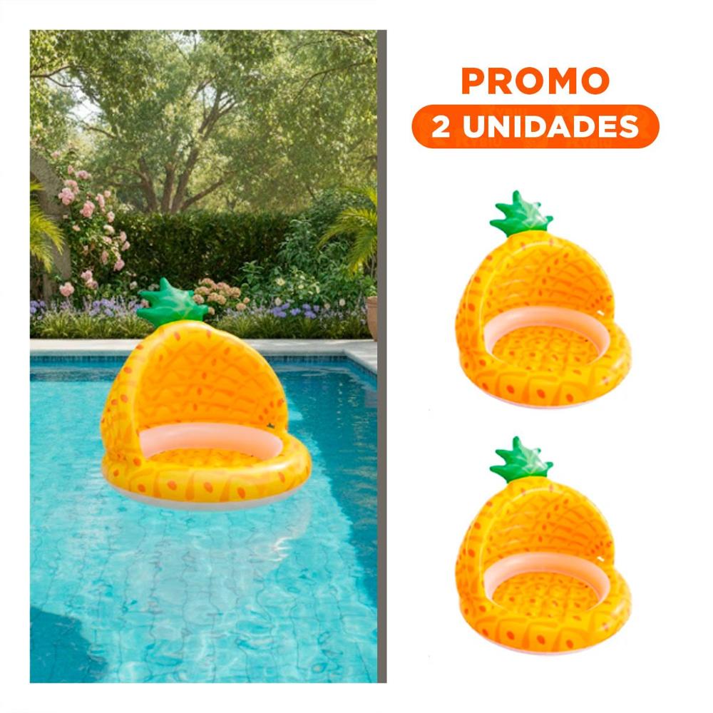 Pack2 Alberca Bebe Pina 1,02 X 94 Cm Inflable para Juegos de Agua Seguros en Casa