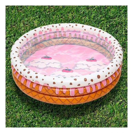 Alberca Inflable con Diseno Helado para Jardin y Hogar en Temporada Verano