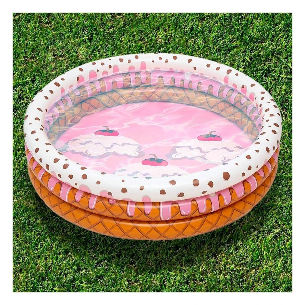 Alberca Inflable con Diseno Helado para Jardin y Hogar en Temporada Verano