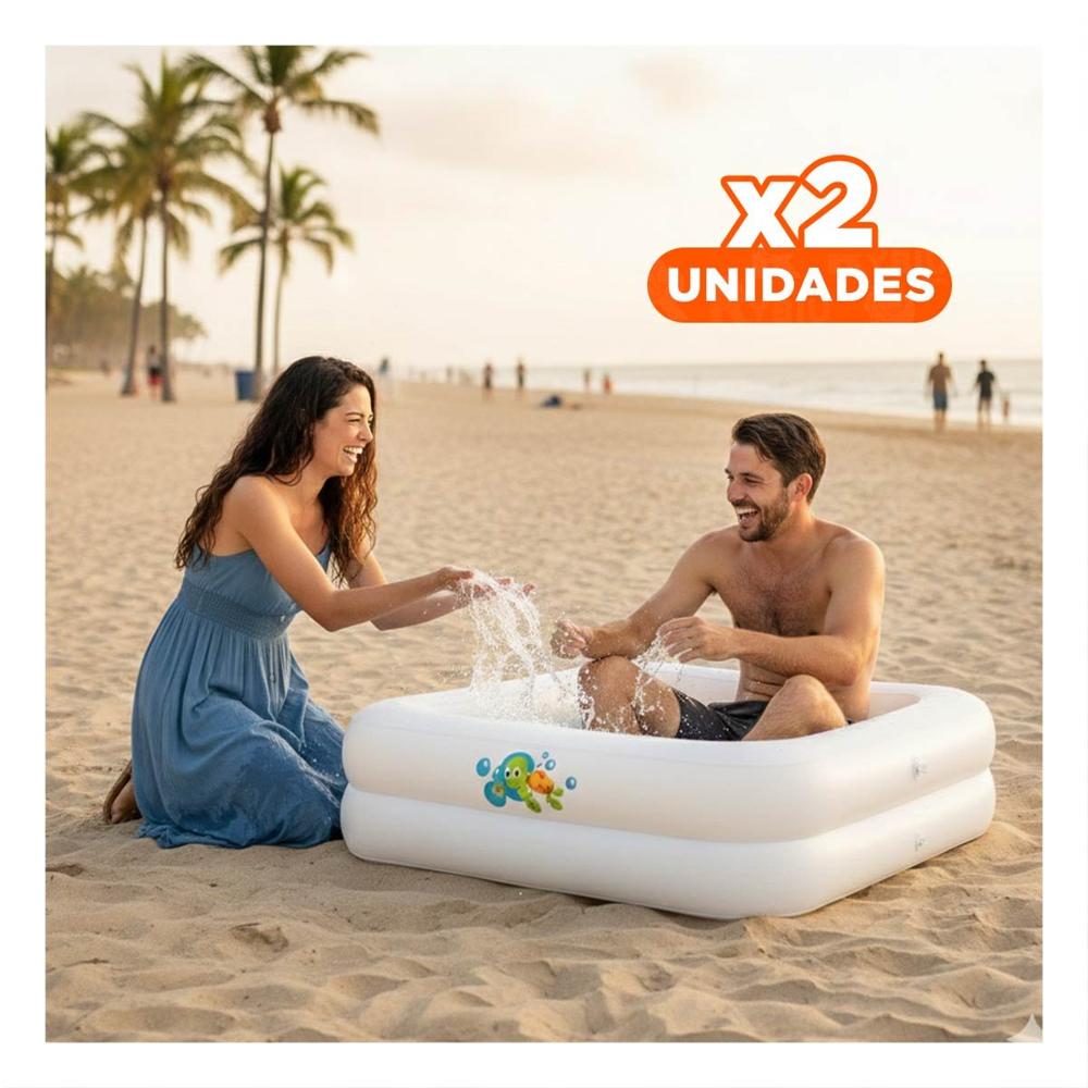 Pack2 Alberca 86x86x25 CM Pequena para Uso Diario en Hogar durante elVerano Y+Regalo Sticker