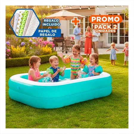 Pack2 Area Inflable Acuatica para Patio y Jardin con Uso Familiar y Comodo Y+Papel Regalo