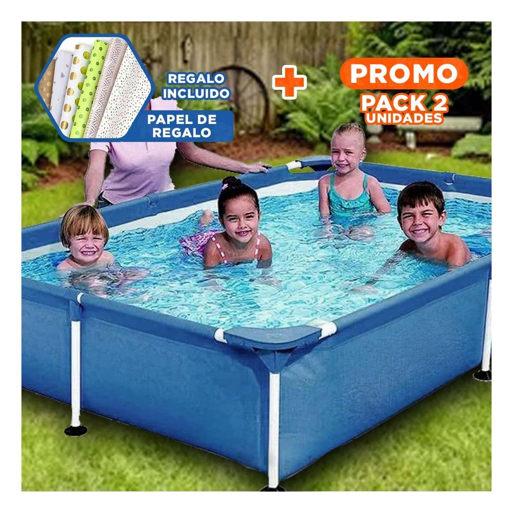 Pack2 Centro de Agua con Marco de Metal 221 x 150 x 43cm para Casa Y+Papel Regalo