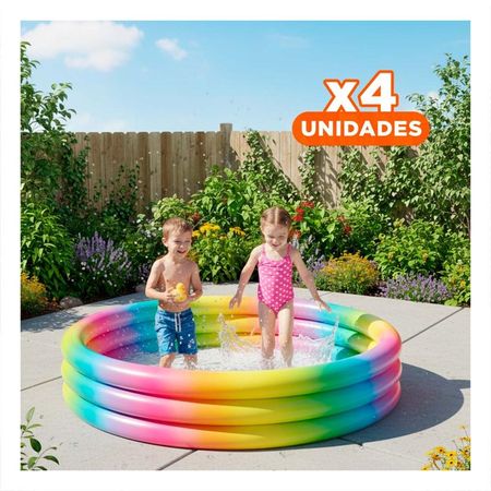 Pack4 Area Recreativa de Colores 147 x 33 cm Inflable para Uso Familiar