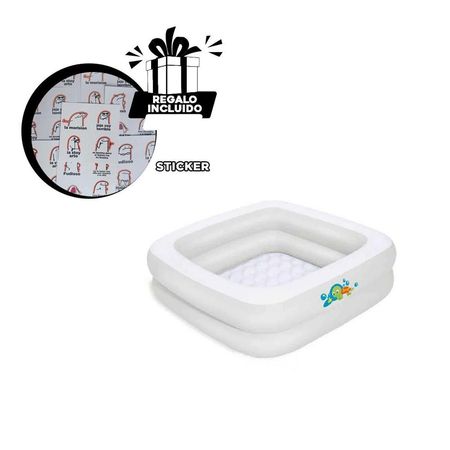 Piscina 86x86x25 CM Pequena para Uso Diario en Hogar durante Verano Y+Regalo Sticker