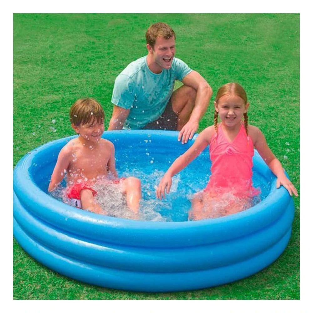 Piscina Azul  Infantil 114 x 25 cm para Verano en Jardin y Hogar Y+Ligas Regalo