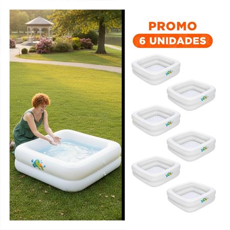 Pack6 Sector de Agua 86x86x25 CM Compacto para Juegos de Agua en Casa