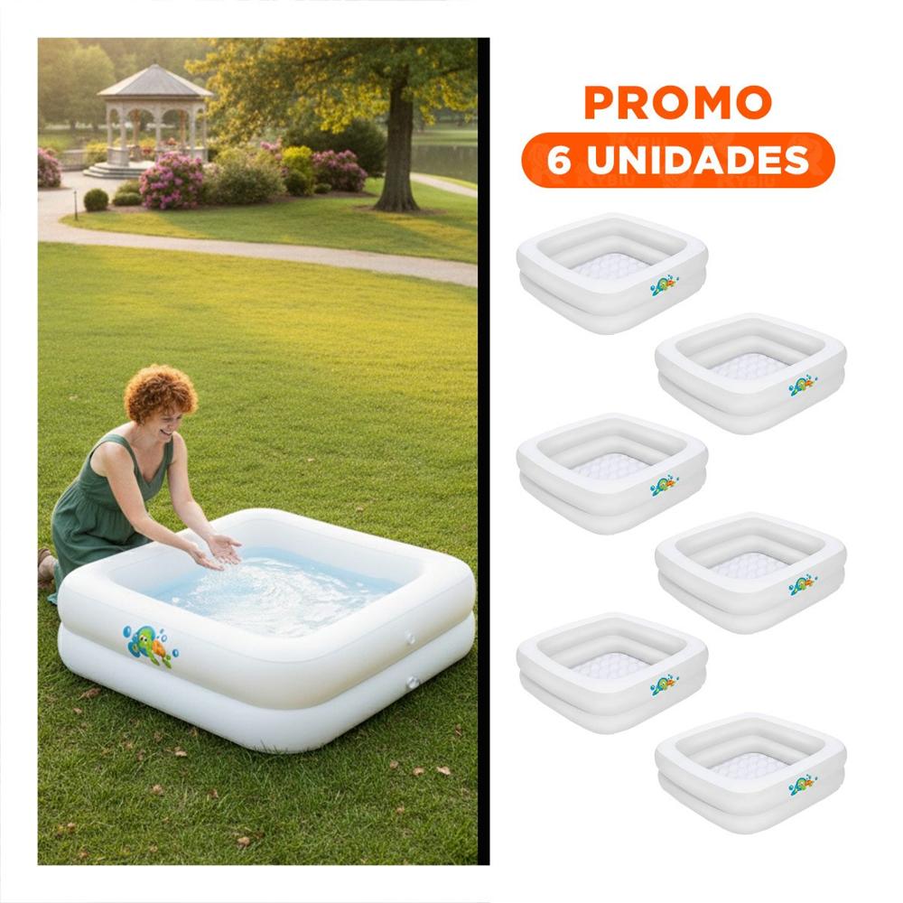 Pack6 Sector de Agua 86x86x25 CM Compacto para Juegos de Agua en Casa