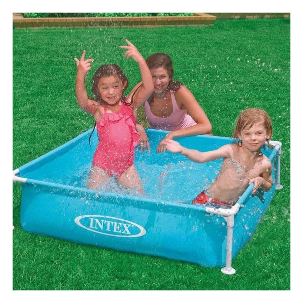 Piscina Desmontable Infantil 1,22 x 1,22 x 30 cm para Juegos de Agua en Casa