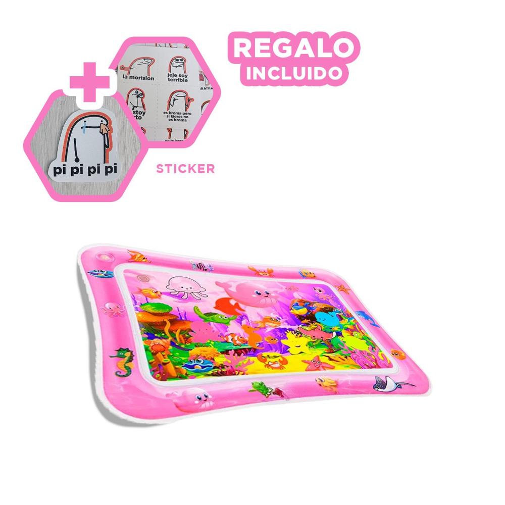 Inflable con Agua para Bebes Rosado para Juego Acuatico Seguro en Casa Y+Regalo Sticker