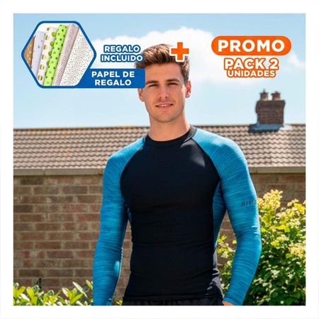 Pack2 Camiseta Funcional de Nailon para Hombre con Uso Diario Y+Papel Regalo