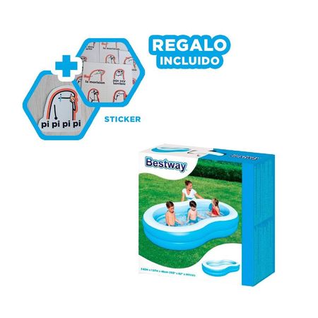 Pileta Familiar Inflable para Hogar y Jardin con Superficie Amplia y Segura Y+Regalo Sticker