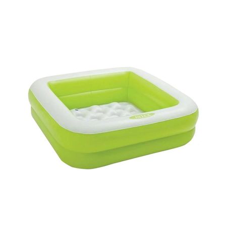 Alberca Compacta Acolchada 85x85x23cm Verde para Uso Diario en Hogar Y+Papel Regalo