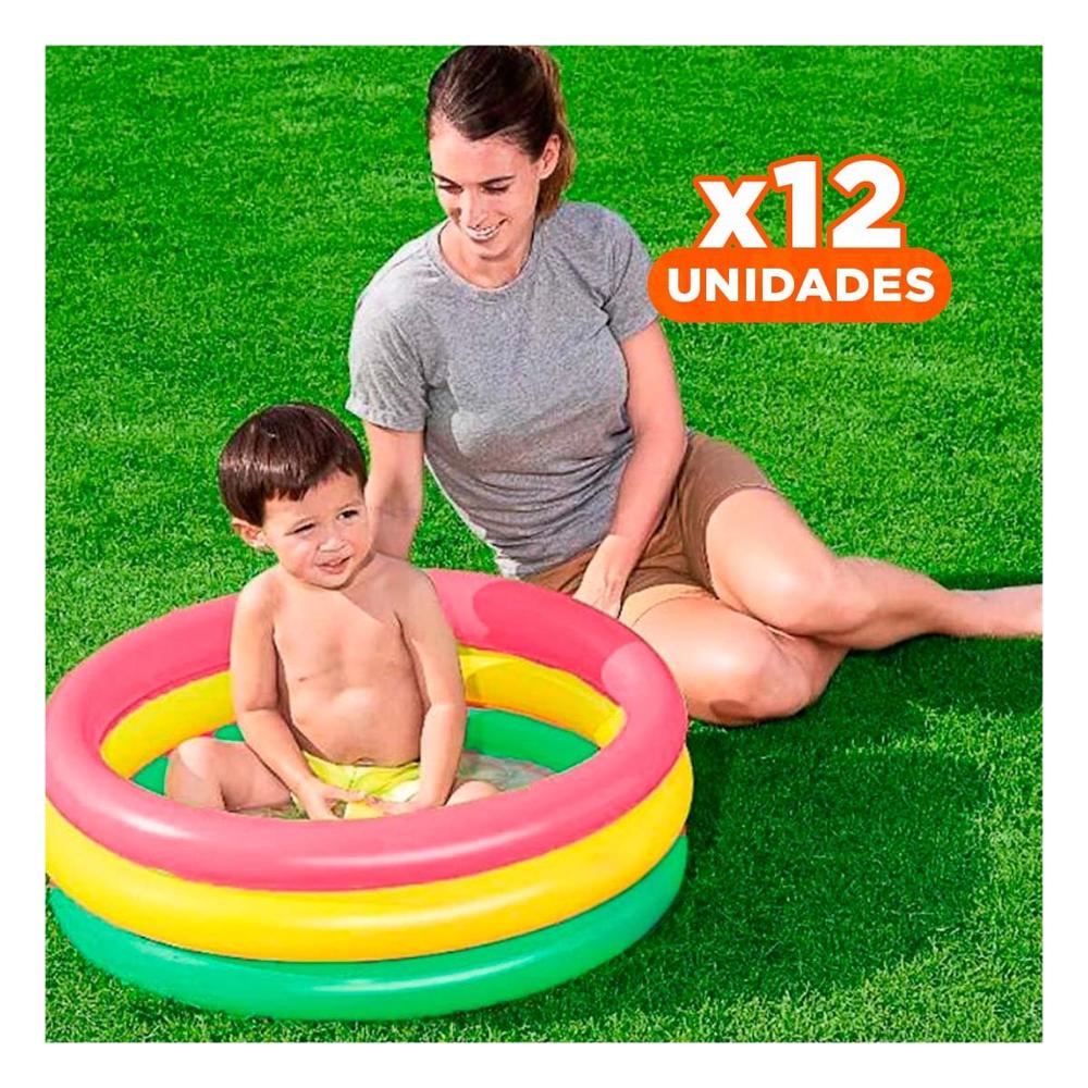 Pack12 Centro de Agua Arcoiris 61 x 22 cm para Jardin Familiar