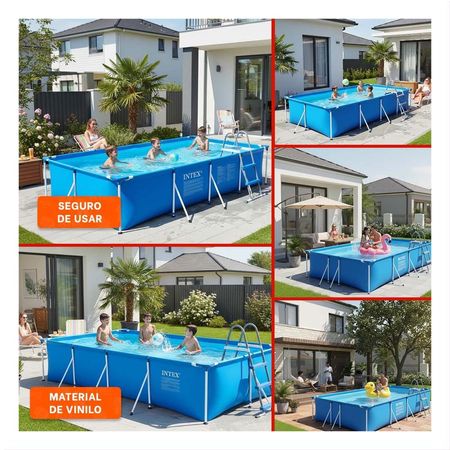 Espacio Acuatico Familiar para Verano con Diseno Rectangular Y+Ligas Regalo