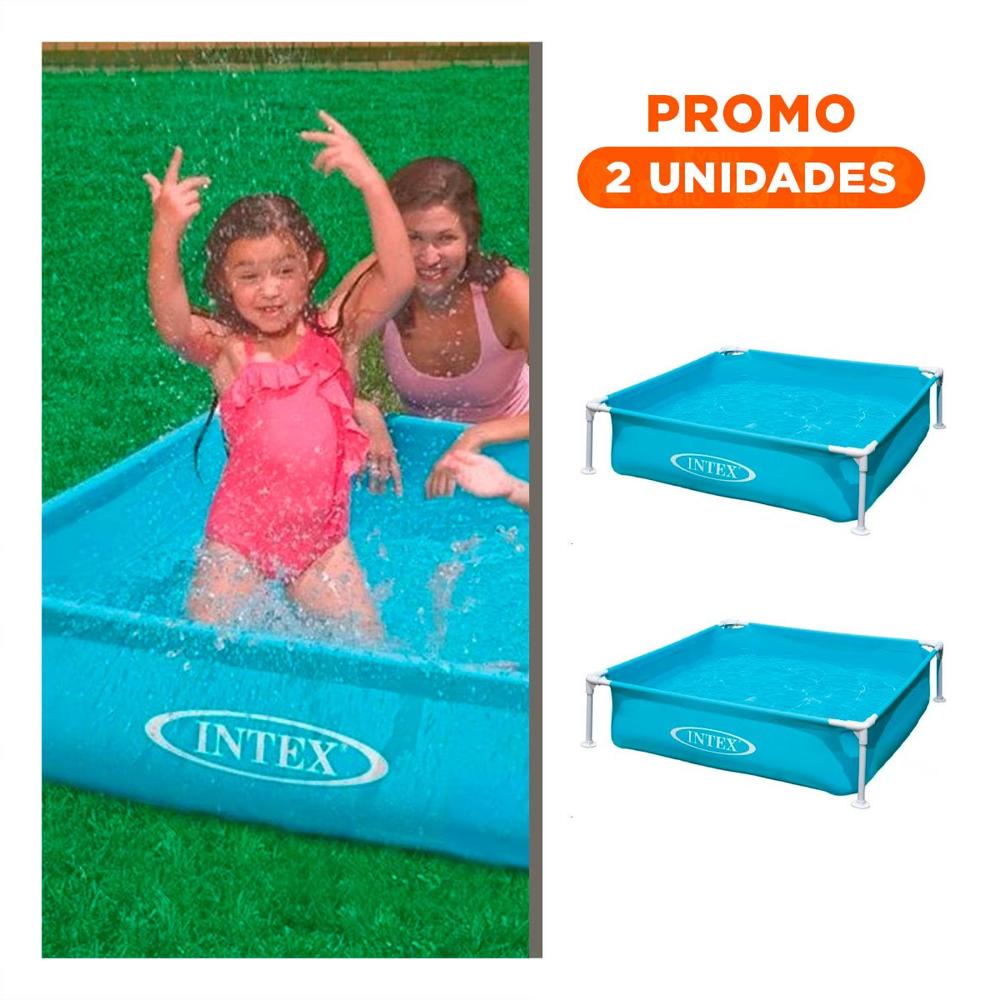 Pack2 Zona de Agua Desmontable Infantil 1,22 x 1,22 x 30 cm para Juegos en Casa