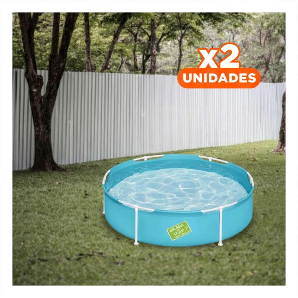 Pack2 Alberca Infantil 152x38 cm con Estructura Estable para Verano Familiar Y+Regalo Sticker