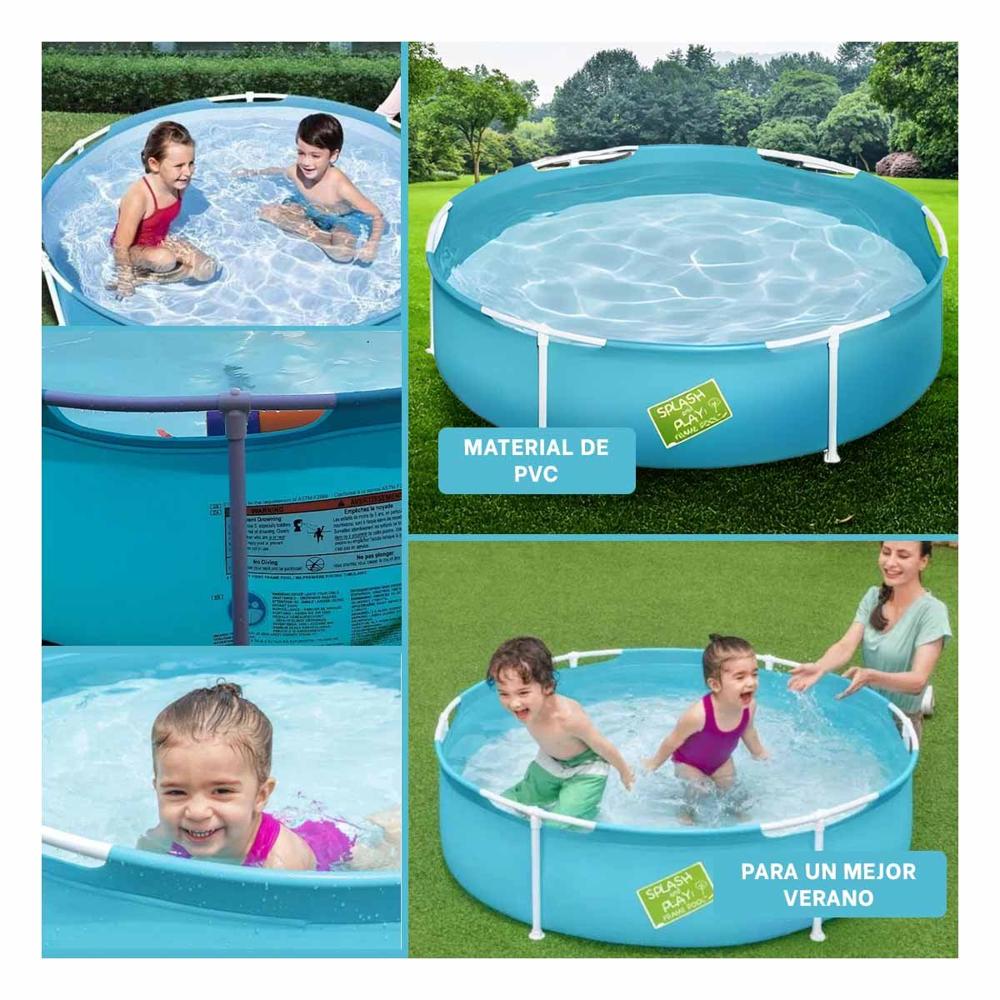 Piscina Infantil 152x38 cm con Montaje Sencillo y Uso Comodo Familiar Y+Post It