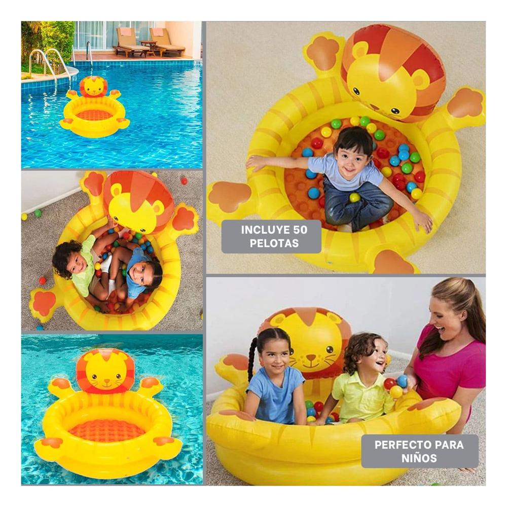 Piscina Leon 111x98x61,5 CM Infantil para Espacios Exteriores Y+Post It
