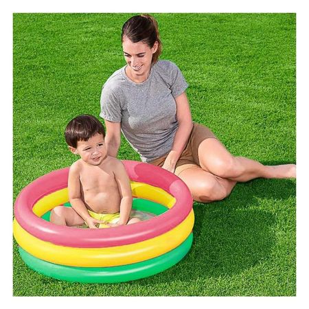 Alberca Infantil Arcoiris 61 x 22 cm para Juegos de Agua en Casa