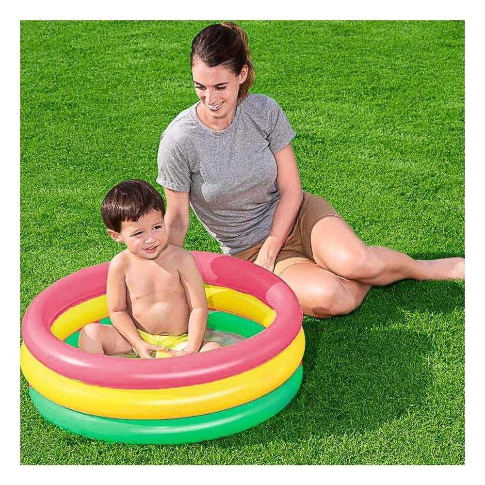 Alberca Infantil Arcoiris 61 x 22 cm para Juegos de Agua en Casa