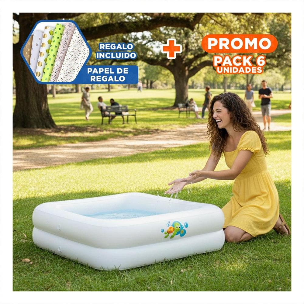 Pack6 Sector de Agua 86x86x25 CM Practico para Diversion Refrescante en Verano Y+Papel Regalo