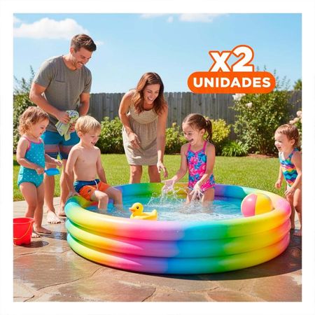 Pack2 Inflable de Colores 168 x 38 cm para Momentos Recreativos en el Hogar Y+Regalo Sticker