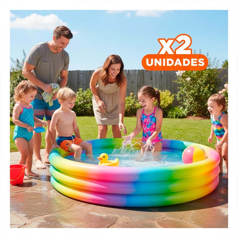 Pack2 Inflable de Colores 168 x 38 cm para Momentos Recreativos en el Hogar Y+Regalo Sticker