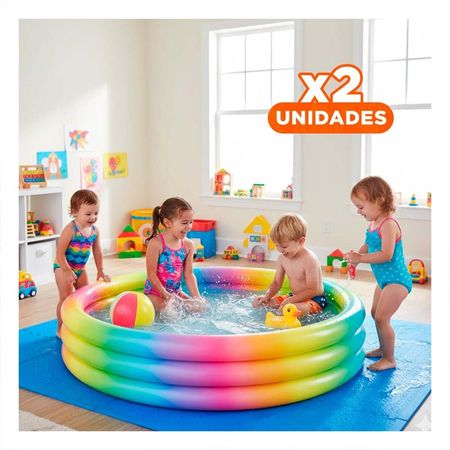 Pack2 Espacio Acuatico de Colores 147 x 33 cm Inflable para Diversion Y+Regalo Sticker