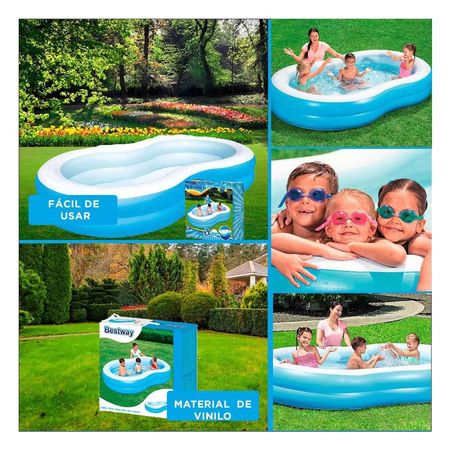 Estanque Familiar Inflable para Hogar y Jardin con Area Comoda para Verano Y+Post It