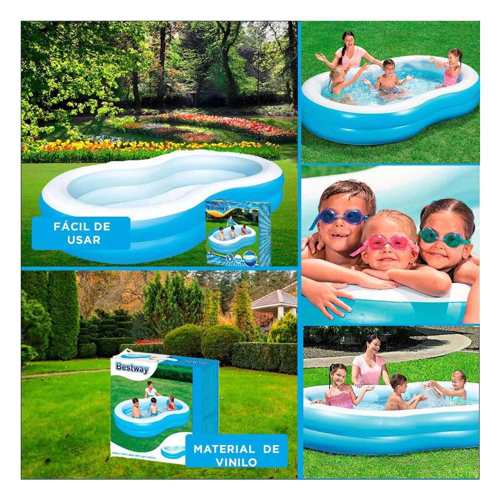 Estanque Familiar Inflable para Hogar y Jardin con Area Comoda para Verano Y+Post It