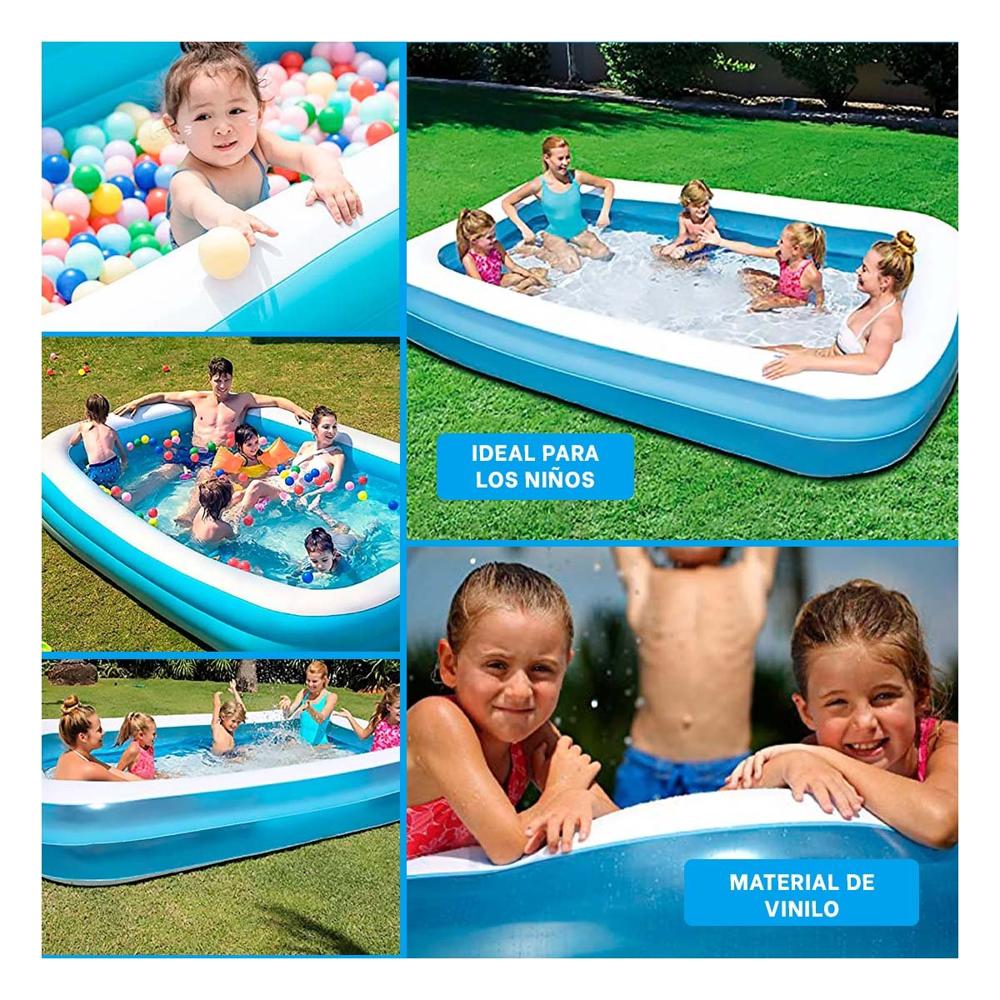 Balneario Inflable para Exterior y Jardin con Area Amplia y Confort Veraniego Y+Post It