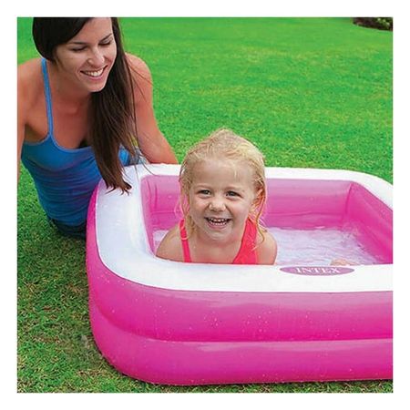 Pileta Acolchada 85x85x23cm Rosadodo para Juegos de Agua en el Hogar Y+Ligas Regalo
