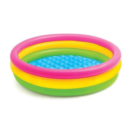 Area Acuatica Arcoiris Inflable Infantil 147 x 33 cm para Diversion en Casa Y+Papel Regalo